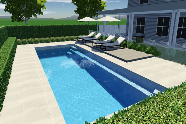 The Hampton Grande 9m x 4.45m Swimming Pool